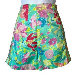 Gretchen Scott Women’s Light Green Multi Floral Hummingbird High Waist Size XS